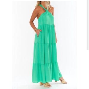 Show Me Your MuMu Vibrant Green Maxi Dress